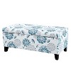 CAVINAS 38.25" Storage Bench, Modern Bench Ottoman with Floral Pattern for Living Room, Bedroom, Entryway - 4 of 4