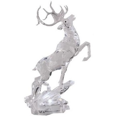 Roman 14" Clear LED Lighted Leaping Deer Christmas Tabletop Figure