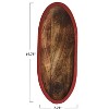 Storied Home Hand-Carved Mango Wood Oval Tray with Enameled Edge, Red - 2 of 3