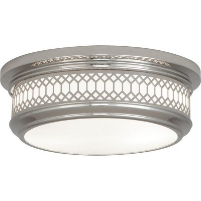 Robert Abbey Lighting Williamsburg Tucker - Light Flush Mount in  Polished Nickel