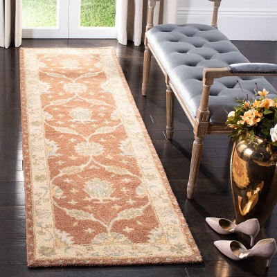 Handmade Brown and Taupe Wool Runner Rug