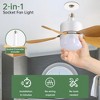 KTMBDW Socket Fan Light with Remote: 16'' Small Ceiling Fans with Lights, Dimmable Led Bulb, Easy Install Screw in E26 Base for Bedroom Living Room - 4 of 4