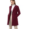 INSPIRE CHIC Women's Mid-thigh Collarless Single Breasted Outwear Winter Overcoat - 2 of 4