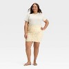 Women's Crochet Mini A-Line Skirt - A New Day™ Tan - 3 of 3