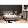 South Shore Queen Munich Platform Bed Set Weathered Oak : Laminated MDF Frame, No Box Spring Needed - 3 of 4