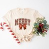 Simply Sage Market Women's Coquette Plaid Merry Short Sleeve Graphic Tee - 3 of 4