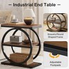 COWLOWN Industrial Narrow End Table with 3 Shelves, Slim Side Table for Small Spaces - 4 of 4