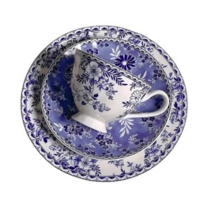 Slickblue Tea Cup with Saucer, Charming Design for Daily or Special Use, Cup 4.9 x 3.5 Inch, Plate 6.25 Inch - 1 of 4