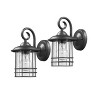 Chloe Lighting Transitional 1 Light Black Outdoor Wall Sconce 10" Height, 2-Pack - 3 of 4