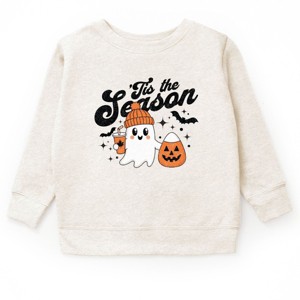 Tis The Season Ghost Retro - Toddler Graphic Sweatshirt and Youth Graphic Sweatshirt - 1 of 2