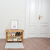 Shoe Bench, 3-Tier Shoe Rack Bench, Seat Holds Up to 200 Lb Strong Weight Bearing Sturdy Shoe Organizer Storage Bench for Entryway,Brown - 4 of 4