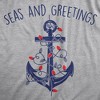 Mens Seas And Greetings T Shirt Funny Xmas Lights Sailing Anchor Joke Tee For Guys - Crazy Dog Men's T Shirt - 2 of 4