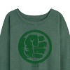 Women's - Marvel - Hulk Fist Lightweight French Terry Wide Neck Long Sleeve Shirt - 2 of 4