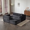 Whisen 2-Piece L-Shaped Sectional Compression Sofa with Soft Corduroy Fabric, No Assembly Required - 2 of 4