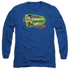 Men’s Mighty Mouse Here I Come Long Sleeve T-Shirt - 1 of 4