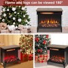 QingMoon 3-Sided Glass Fireplace, 24" Electric Fireplace Stove, 1500W Infrared Heater with Overheat Protection for Living Room, Bedroom - 3 of 4