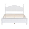 NicBex Full/Queen Vintage Platform Bed Frame with Headboard,Retro Style Wood Platform Bed,No Box Spring Needed,Easy Assembly,Walnut/White - 3 of 4
