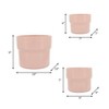 Stoneware Ceramic Planters - Modern Durable Design - Set of 3 - 3 of 4