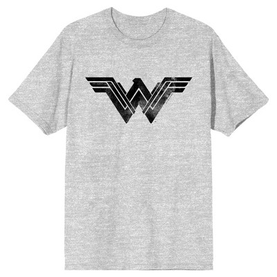 Justice League Movie Wonder Woman Logo Crew Neck Short Sleeve Athletic ...