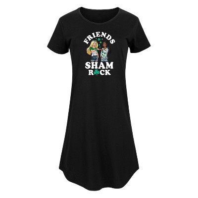 Women's - Barbie - Friends Sham Rock Graphic T-shirt Dress