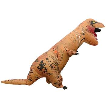 Halloween Express T-Rex Brown Dino Inflatable Costume Adult - One Size Fits Most
