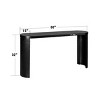 FURNIinspire Console Tables Entryway Table with Curved Legs, Sofa Table, Side Table Narrow Console Table Entryway, Hallway, Black, 15"*60"*32" - 3 of 4