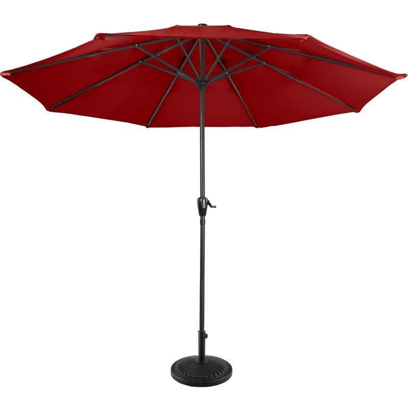 Nature Spring Steel Patio Umbrella for Table - Great for Deck, Balcony, Porch, Backyard, or Poolside - 9', Red, 3 of 9