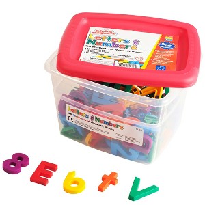 Educational Insights Multicolored AlphaMagnets and MathMagnets, 126 Pieces, Ages 3+ - 1 of 4