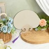 Unique Bargains Portable Double-Sided Short Handle Round Xuan Paper Plover Folding Fan 1 Pc - 4 of 4