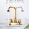 WOWOW Bathroom Faucet with High Arc Spout, 2-Handle Centerset Design - 4 of 4