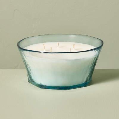 Textured Glass Sun and Citron Jar Candle Blue - Hearth & Hand™ with Magnolia