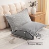 2 Pack Triple-Layer Cotton Pillow Shams, Breathable Thermal Yarn-Dyed Pillowcases - NTBAY - 4 of 4