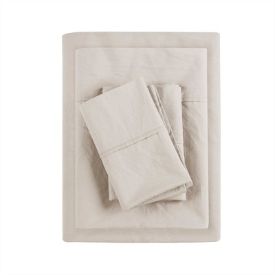 Full White Cotton Percale Sheet Set