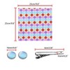 Allegra K Men's Polka Dots Business Wedding Pocket Square Clip Cufflinks Necktie Sets - 3 of 4