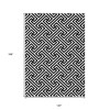 Black And Ivory Geometric Washable Indoor Outdoor Area Rug - 3 of 4