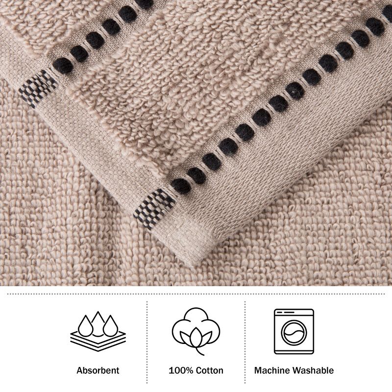 18-Piece Cotton Towel Set, Taupe, 4 of 9