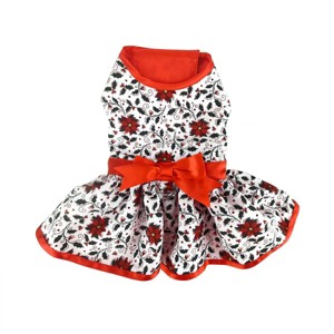 Doggie Design Holiday Harness Dress - Holly - 1 of 4