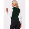 INSPIRE CHIC Women's Steampunk Velvet Sleeveless Button-Down V-Neck Suit Vest - 4 of 4