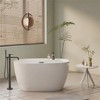 Vynxaria Series 47 in. x 28 in. Freestanding Soaking Bathtub with Pop Up Drain in White - 2 of 4