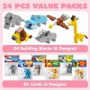 Joyfy 24/28 Packs Valentines Day Cards with Animal Building Blocks for Valentine Party Favor, Kids Classroom Exchange Gift, Valentine’s Greeting Cards - 2 of 4