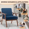 Mid-Century Modern Armchair, Accent Lounge Chair with Solid Wood Frame and Extra-Thick Backrest for Living Room – Cuddlewood - 3 of 4
