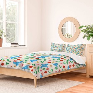 Deny Designs Full/Queen Marta Barragan Camarasa Peace Doves Light Duvet Cover and Pillow Sham - 1 of 4