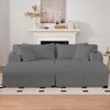 Mjkone 85" Movable Double Chaise Lounge Sofas,Loveseat with Cup Holder,Side Pockets,2 Pcs Oversized Single Sleeper Sofa Chair - 3 of 4