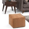 NicBex Square Pouf Ottoman Soft Footstool for Lounge Area, Bedroom, Distressed Brown - 2 of 4