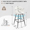 Bekrvio 30" Bar Height Stools - Swivel Velvet Barstools with Back, Modern Upholstered High Chairs for Kitchen Counter, Home Pub - 2 of 4