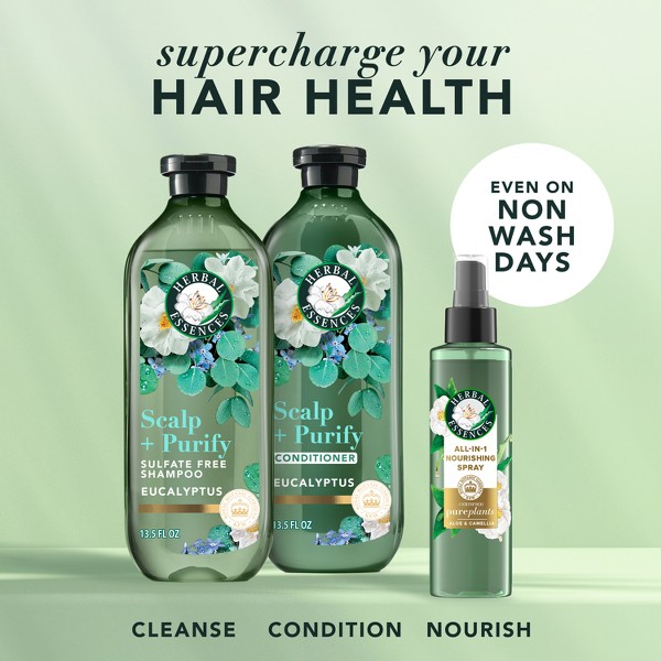 Champú de Eucalipto Herbal Essences Sin Sulfatos, Para Cuero Cabelludo Seco - 13.5 fl oz: Todo Tipo de Cabello, Contiene Aloe, Sin Colorantes, Sin Parabenos 8