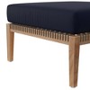 Modway Clearwater Patio Ottoman – Outdoor Teak Wood Footrest with Slatted Top - 4 of 4