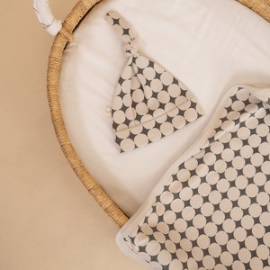 Organic Swaddle Blanket & Hat Set - Mod Dots - 1 of 4