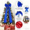 COZONY Satin Christmas Tree Topper Bow and Ribbon Bows Set - 4 of 4