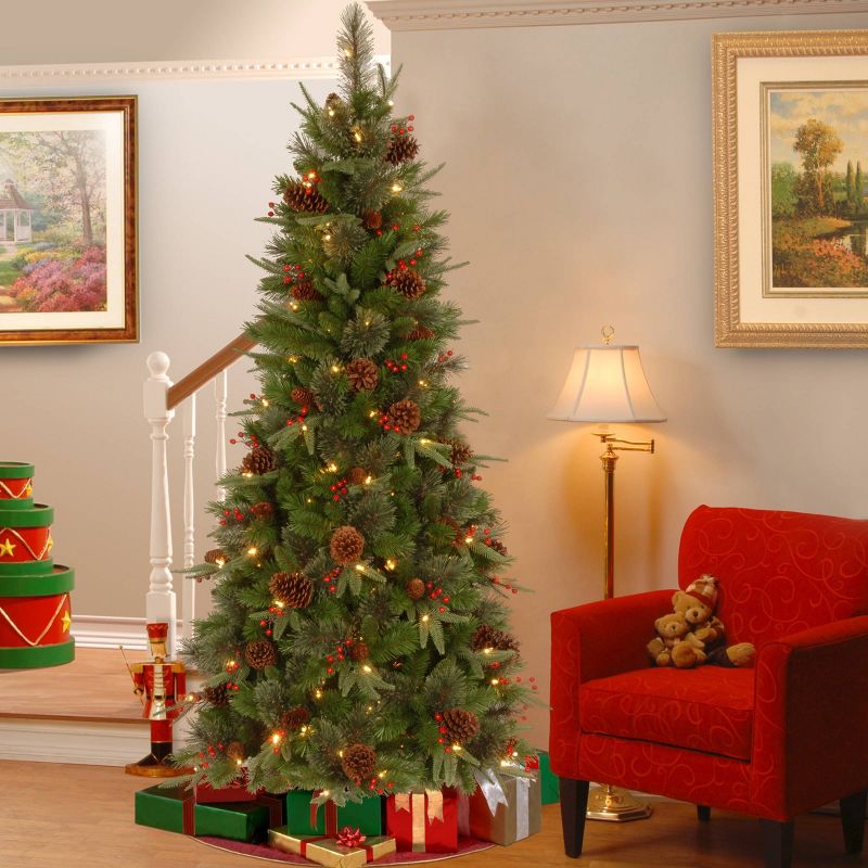 7.5ft National Christmas Tree Company Colonial Artificial Christmas Tree 300ct Clear, 3 of 6